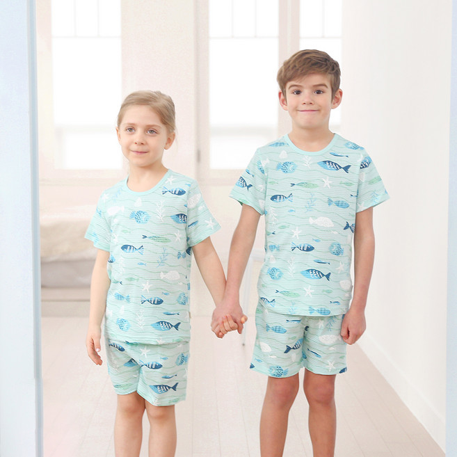 메종마밤 마밤오가닉 아동용 언더더씨 5부 내의 상하 세트