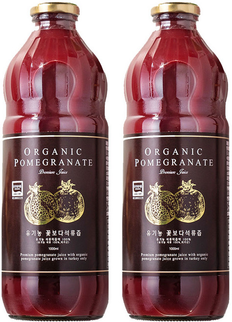 유기농마루 유기농 꽃보다 석류즙, 1L, 2개