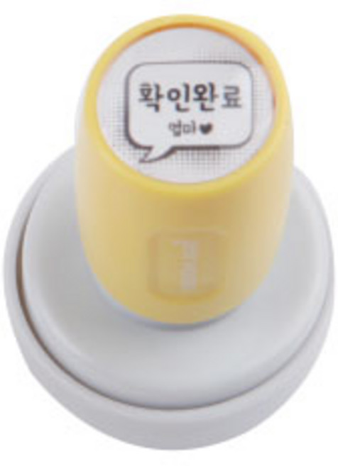 디자인아지트 빅큐트 칭찬 스탬프 확인완료 27mm, 빨강, 1개