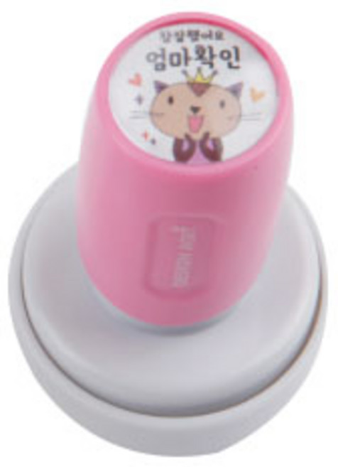 디자인아지트 빅큐트 칭찬 스탬프 참잘했어요 27mm, 빨강, 1개