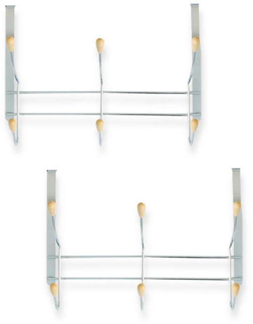 선우랜드 우드볼 도어훅 6구, 실버, 2개