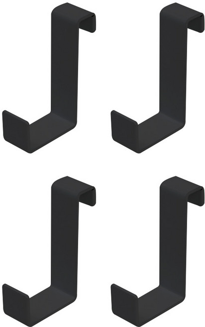 까사마루 매직 사다리형 선반 후크 소, 블랙, 4개