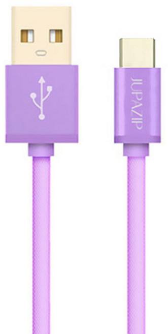 주파집 고속충전 케이블 C타입 매쉬 케이블 3m, 퍼플, 1개