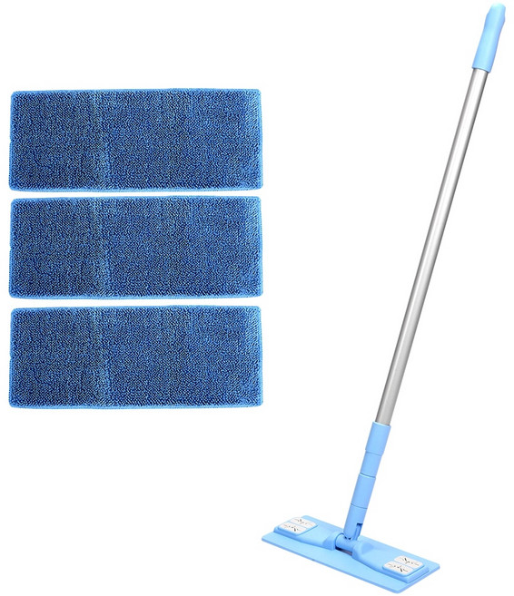 에이클린 밀대 청소기 스카이 소형 + 루프 패드 블루 3p, 1세트