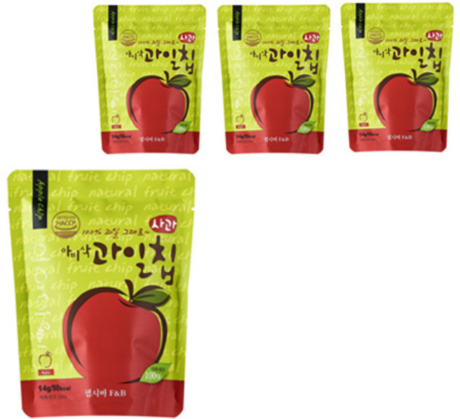 아비삭 과일칩, 14g, 4개