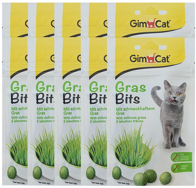 짐캣 고양이 그라스비츠 영양제, 헤어볼, 10개