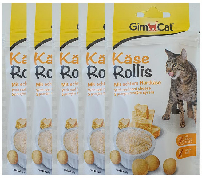 짐캣 고양이 치즈 롤리스 영양제, 종합영양제, 5개, 40g