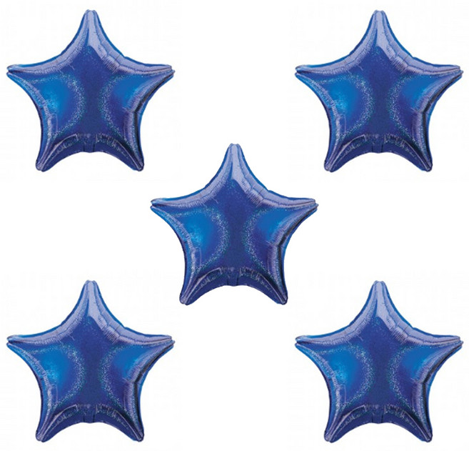 별 대즐러 은박 풍선 45cm, 블루, 5개
