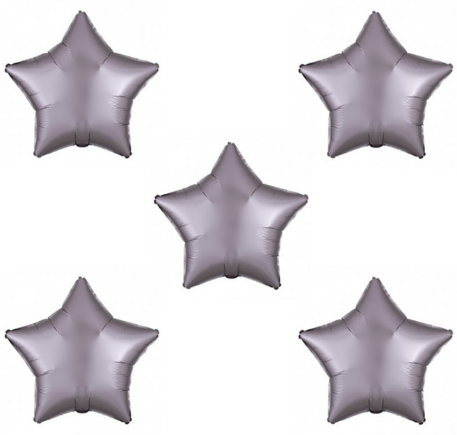 별 새틴럭스 은박 풍선 45cm, 그레이지, 5개