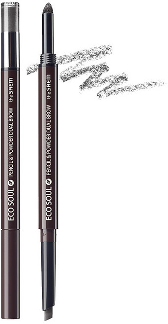 더샘 에코 소울 펜슬 앤 파우더 듀얼 브로우, 03진회색, 1개