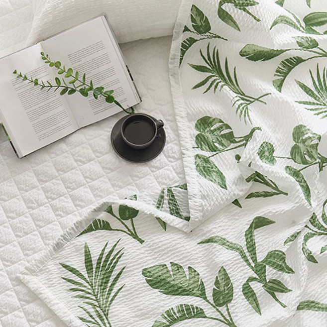 쉬즈홈 국내 제조 시어서커 홑이불, 플라타그린