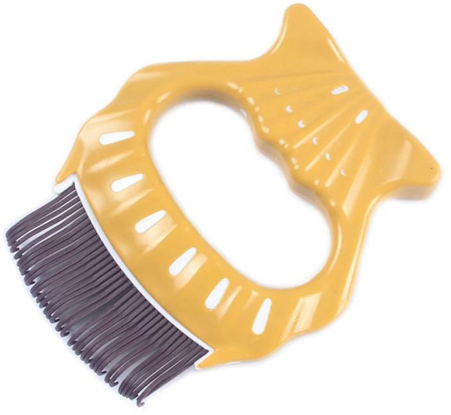 고양이 사랑조개 빗 8 x 10 cm, A1(브라운), 1개