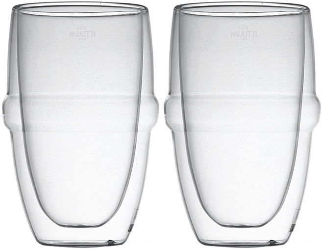 까사무띠 리본 이중유리컵 410ml, 2개