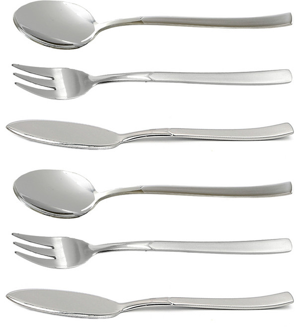 국산 본 디저트 6p 세트, 1세트, 티스푼 2p + 티포크 2p + 버터나이프 2p