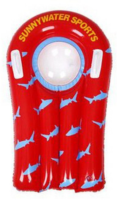 써니워터 파도타기 투명창 튜브, 레드, 1개