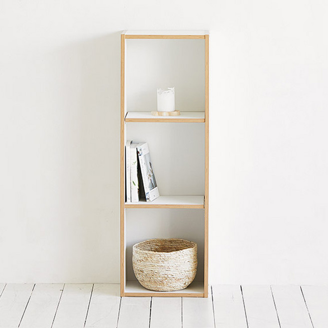 룸앤홈 데일리 책장 3단, 화이트