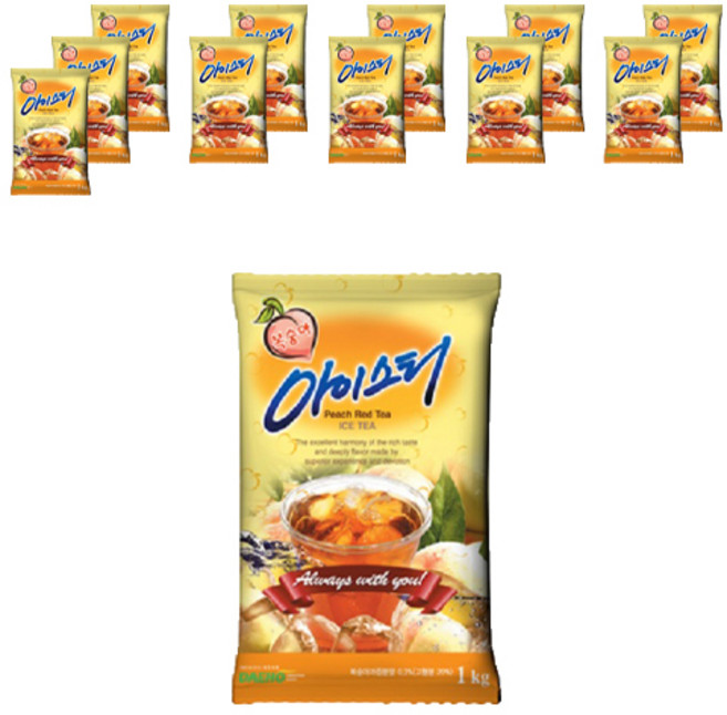 대호 복숭아 아이스티 고형차, 1kg, 1개입, 12개, 1kg