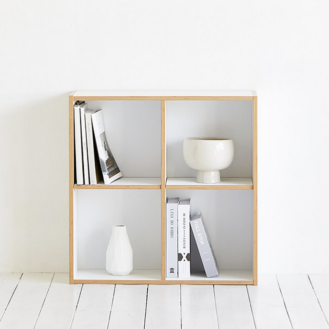 룸앤홈 데일리 책장 2단 4칸, 화이트