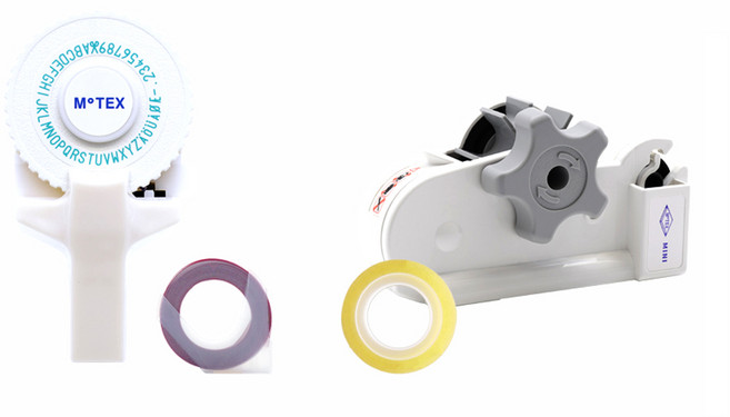 모텍스 라벨 메이커 또각이 E-101 + 테이프 디스펜서 미니, 화이트, 1세트