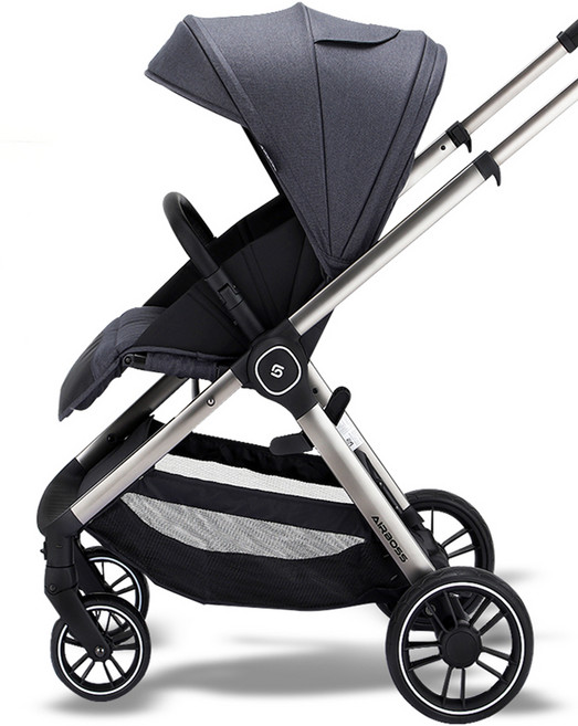 Airbos Viewtech 豪華嬰兒車 + Bonang Cover + Cool Mat Set, 推車(Royal Navy)+防寒車罩+涼感墊(隨機出貨)