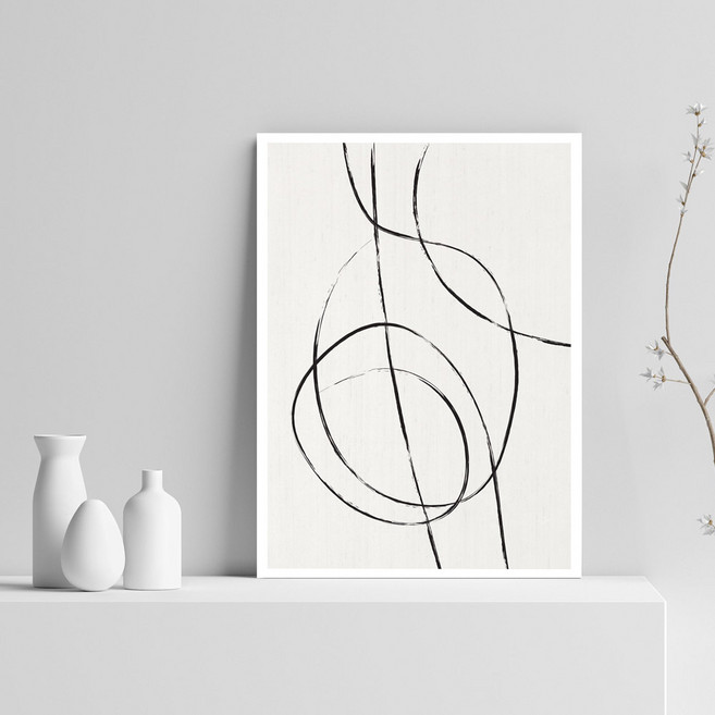 마니앤솔 심플라인아트 추상액자 테이블 특대, 혼합색상