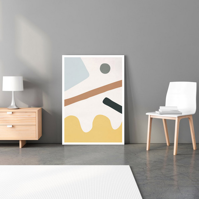 마니앤솔 지오매트릭 추상액자 테이블 대, 혼합색상