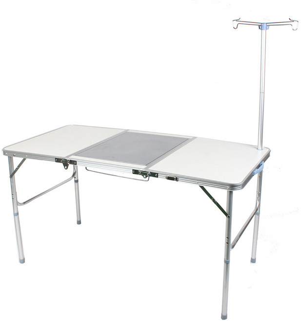 케이포캠프 특급 바비큐 접이식 캠핑 테이블 8877E, 실버