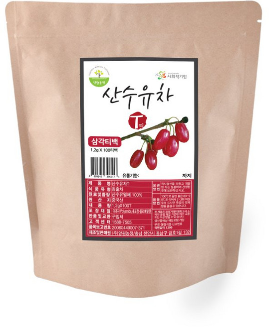 양원농장 산수유차, 1개, 100개입, 1.2g
