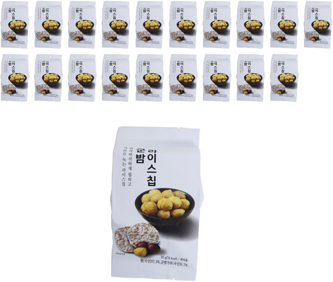 농가애 군밤 라이스칩, 20g, 20개