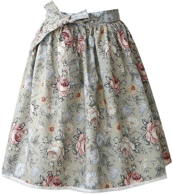 데코토닉 빈티지 치마앞치마, 베이지, 1개