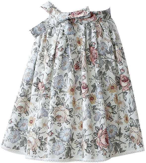 데코토닉 빈티지 치마앞치마, 화이트, 1개