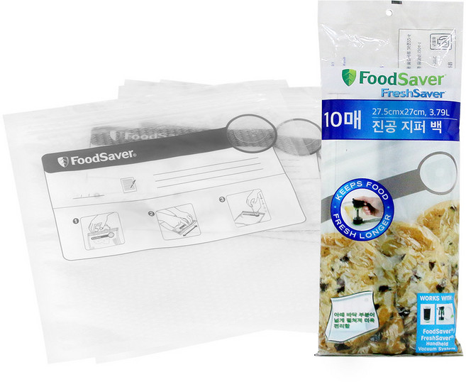 푸드세이버 진공 지퍼백 3.79L 10p, FSFRBZ0316-071, 1개