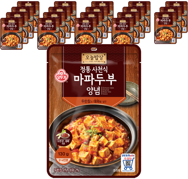 오뚜기 정통 사천식 마파두부 양념, 130g, 20개