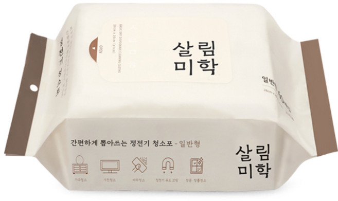 살림미학 일반형 정전기 청소포 60매, 1개