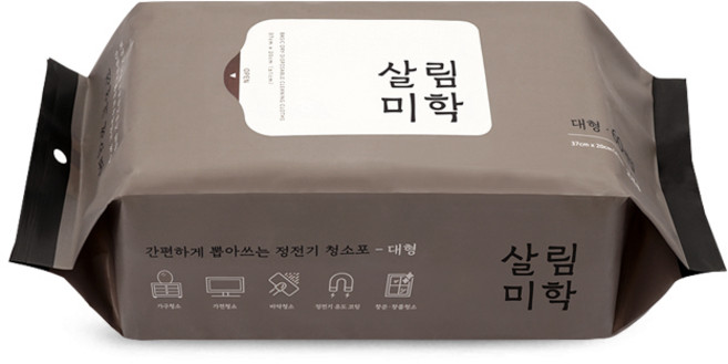 살림미학 대형 정전기 청소포 60매, 1개