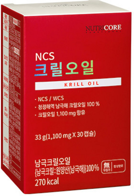뉴트리코어 NCS 크릴오일, 1개, 30정