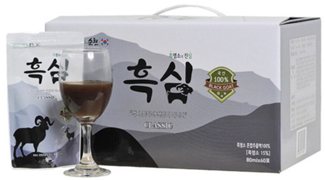 흑심 클래식 흑염소 건강즙, 4.8L, 1박스