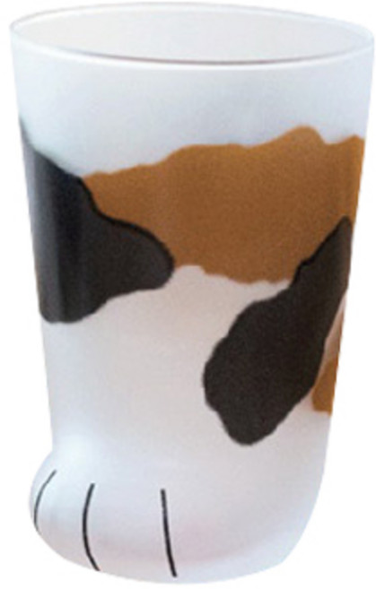 아데리아 코코네코 고양이발 유리컵 300ml, 얼룩냥이, 1개