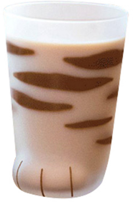 아데리아 코코네코 고양이발 유리컵 300ml, 줄냥이, 1개