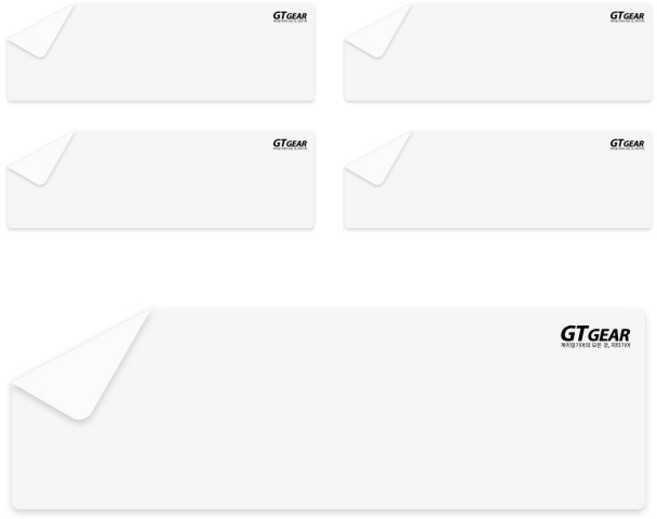 지티기어 만능 키보드 키스킨 풀사이즈, 화이트 + 블랙(로고), 5개