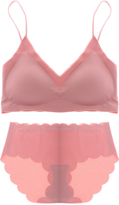 GLAM GONGGAM 都會無縫無鋼圈裸感上衣式內衣內褲套裝