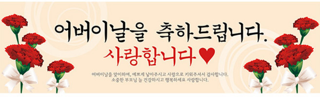 파티공구 어버이날 현수막 H03, 베이지