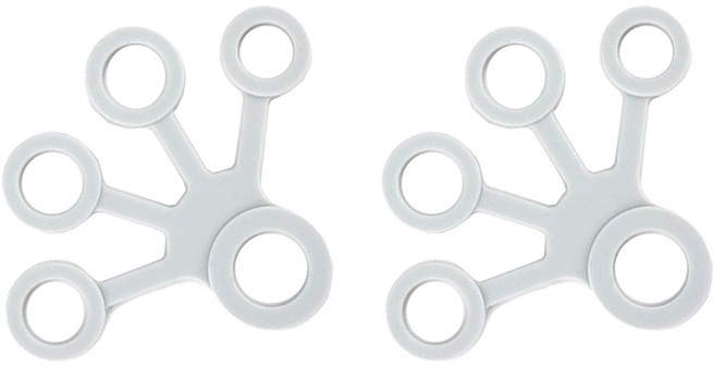 실리콘 손가락 악력기, 라이트 그레이, 2개