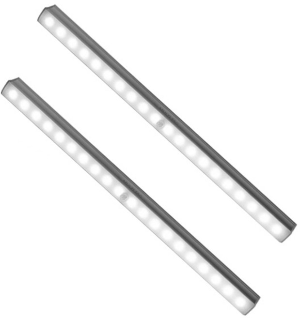 멀티탁 LED 센서등 33cm, 화이트, 2개