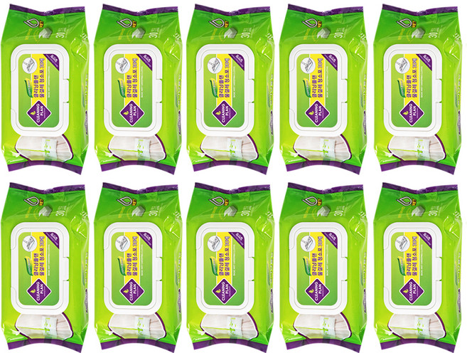 클리닝플랜 표준형 물걸레 청소포 30p, 10개