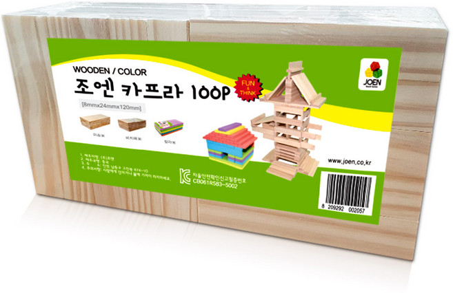 조엔 카프라 원목블록 100p, 1개