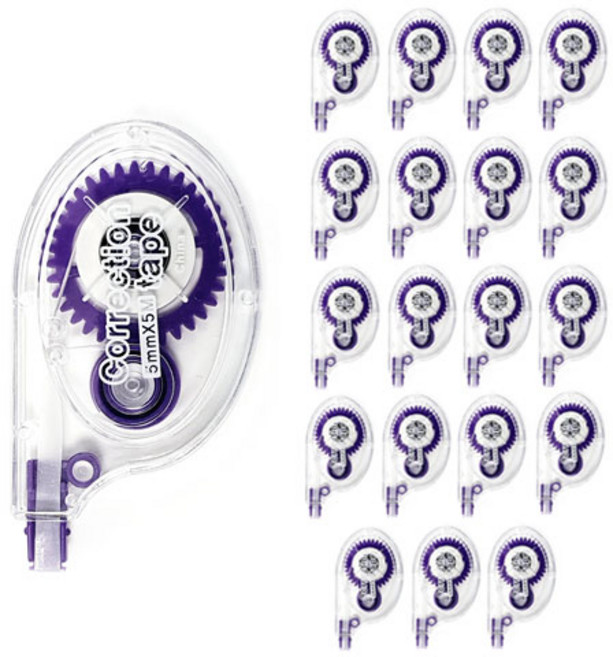 롱 수정테이프, 보라, 20개