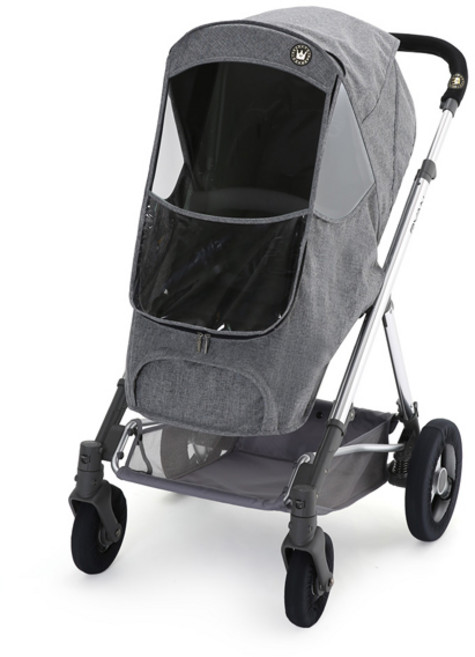 맘네스트 리안 솔로 시리즈 전용 사계절 유모차 방풍커버, 블랙멜란지, 1개