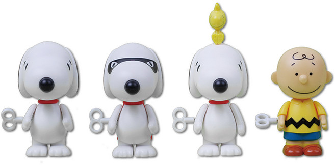 토이락 스누피 태엽 피규어 4종 세트, 1세트