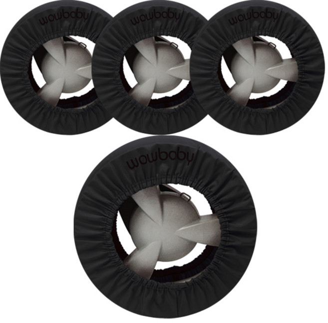 와우베이비 스토케 익스플로리 유모차 바퀴커버, 블랙, 1개
